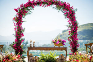 cerimonia com arco rosa pink rustico chic casamento ao ar livre no jardim rj rio de janeiro barra da tijuca